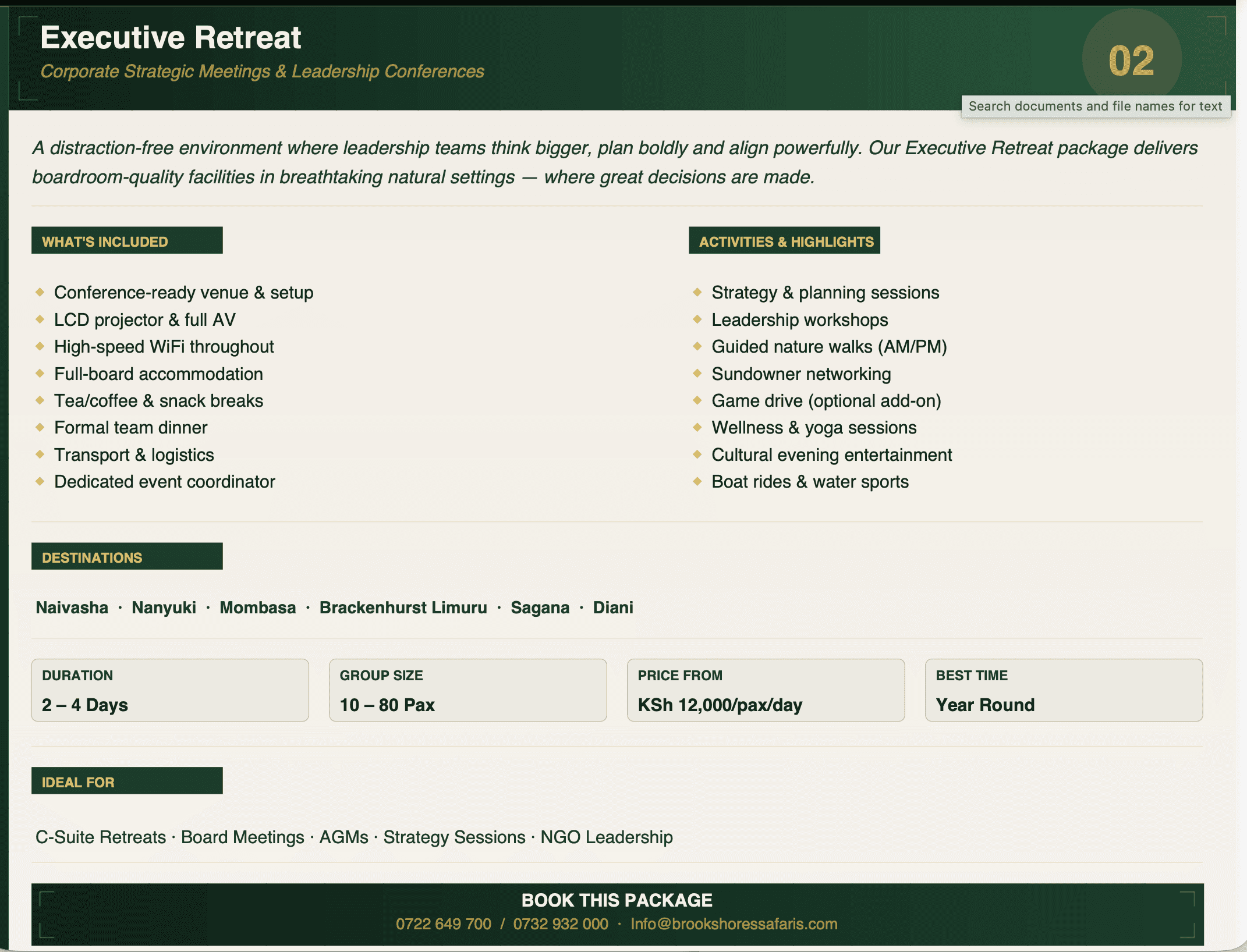 Executive Retreat
